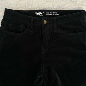 Mossimo high rise skinny velvet jeans size 10